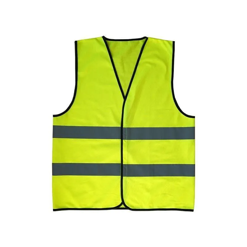 10 Pieces Velcro Reflective Vest Body Protection Safety Vest for Outdoor Working Riding Running Warning Safety Clothes - Fluorescent Yellow Free Size