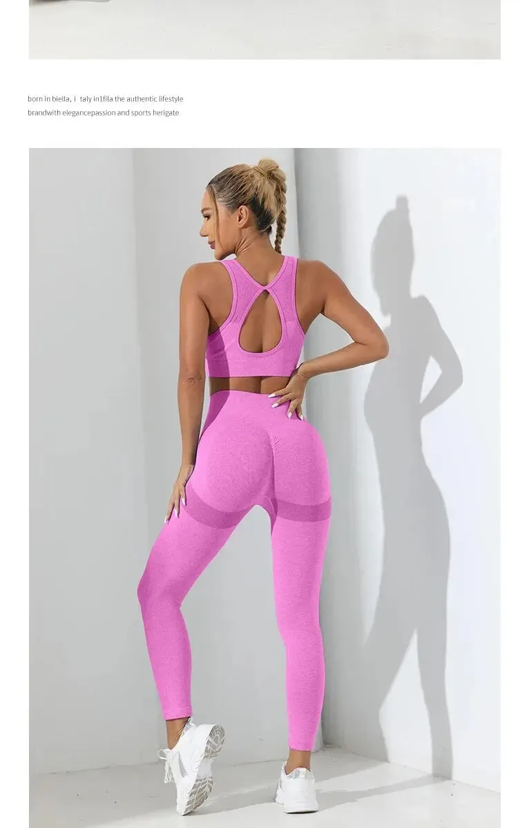 2 pcs Crisscross Back Cami Hip-hugging Tummy Control Leggings | Crisback