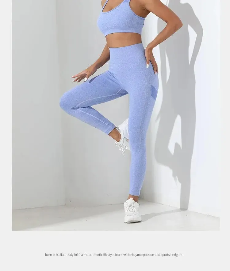 2 pcs Crisscross Back Cami Hip-hugging Tummy Control Leggings | Crisback