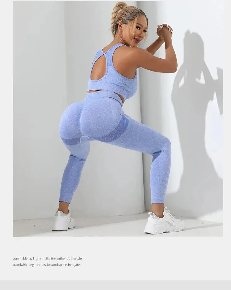 2 pcs Crisscross Back Cami Hip-hugging Tummy Control Leggings | Crisback