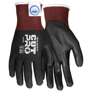 90752L MCR Safety Cut Resistant Gloves, Diamond Tech, Large, Black, 15 ga THK