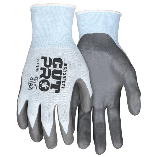 92718NFS MCR Safety Cut Resistant Gloves, Synthetic, Small, Gray/Blue, 18 ga THK