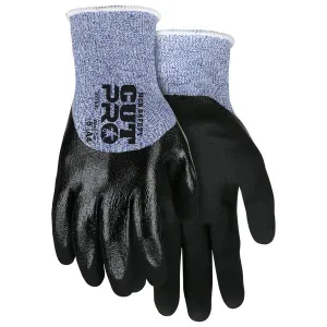92753S MCR Safety Cut Resistant Gloves, Synthetic/Glass, Small, Black, 13 ga THK