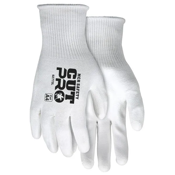 92773M MCR Safety Cut Resistant Gloves, Synthetic/Glass, Medium, White