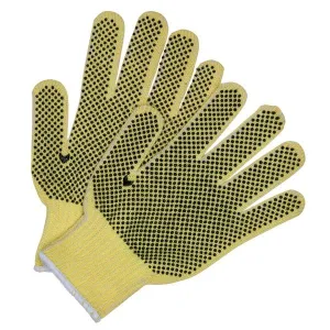 9363XSE MCR Safety Cut Resistant Gloves, Kevlar, X-Small, Brown/Yellow, 7 ga THK