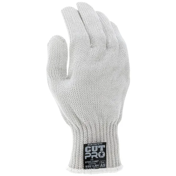 9381XSLH MCR Safety Cut Resistant Gloves, Steelcore, X-Small, White, 7 ga THK