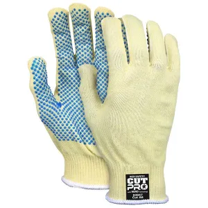 93847XL MCR Safety Cut Resistant Gloves, Kevlar/Steel, X-Large, Blue/Yellow
