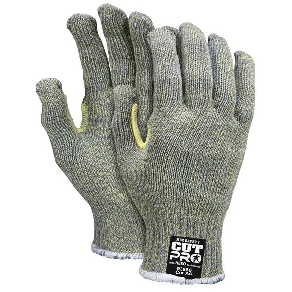 93860L MCR Safety Cut Resistant Gloves, Kevlar/Steel, Large, 7 ga THK