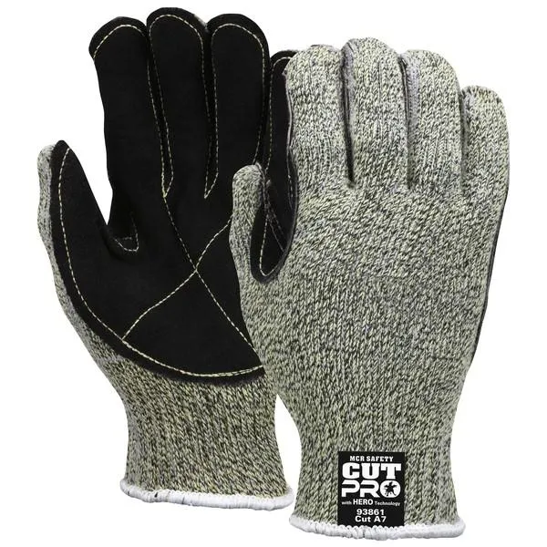 93861XXL MCR Safety Cut Resistant Gloves, Kevlar/Steel, 2X-Large, 7 ga THK