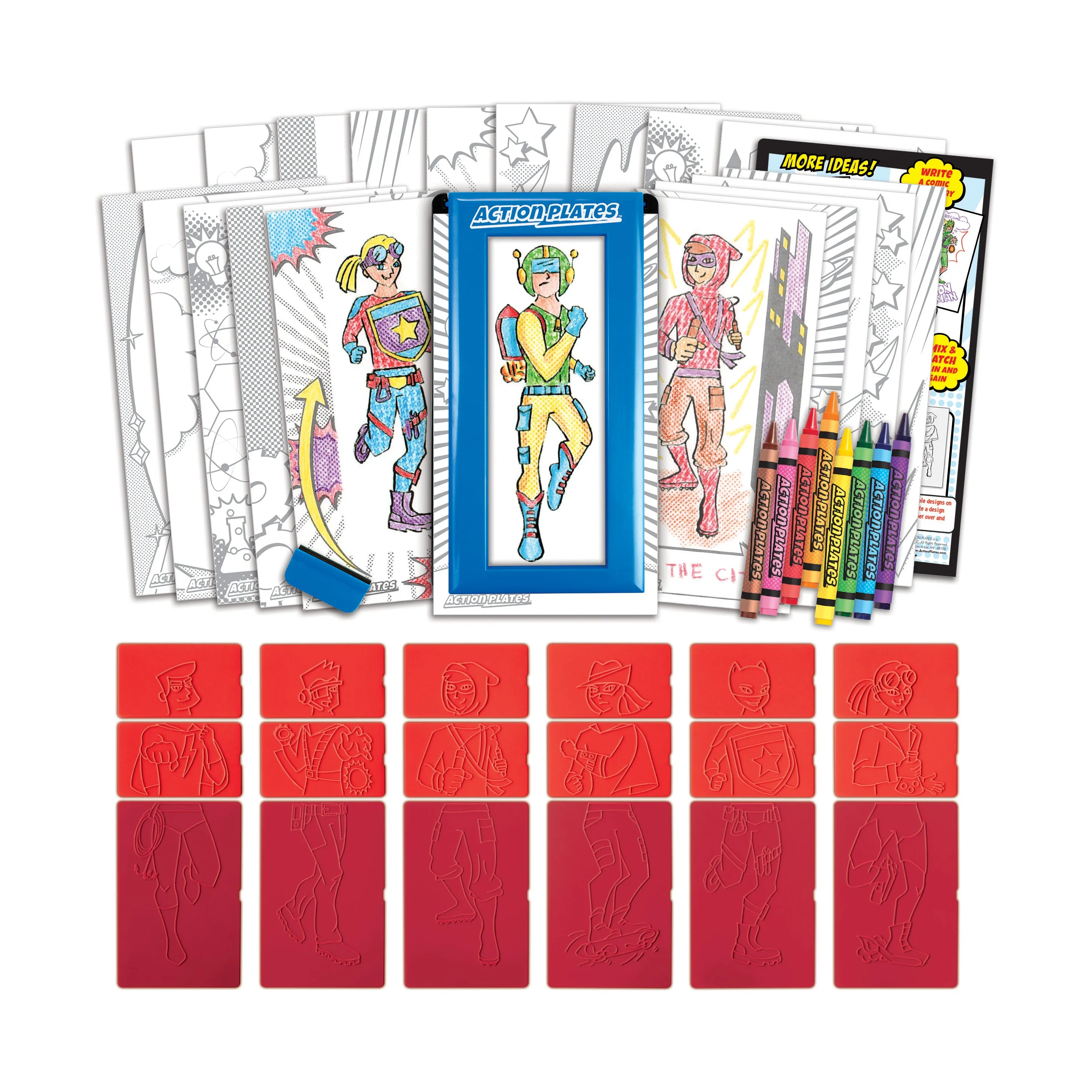 Action Plates Rub & Color Design Set