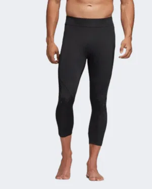 Adidas Alphaskin 3/4 3 Stripes Men Training 3/4 Tight Black