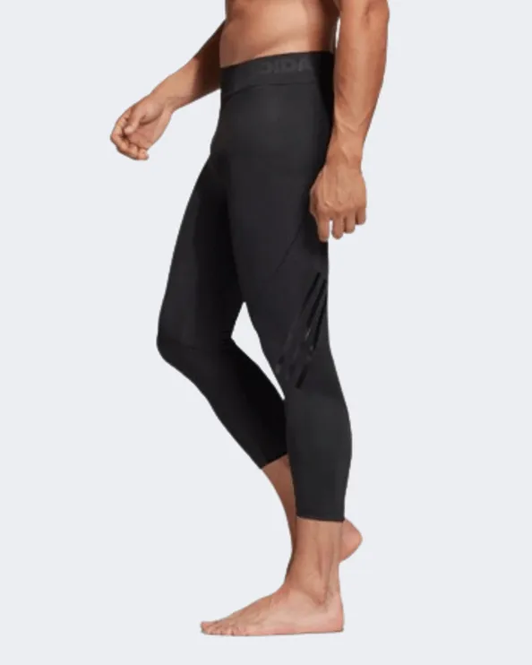 Adidas Alphaskin 3/4 3 Stripes Men Training 3/4 Tight Black