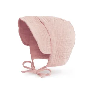 Baby Brimmed Muslin Bonnet UPF 50  Sun Hat | Pink