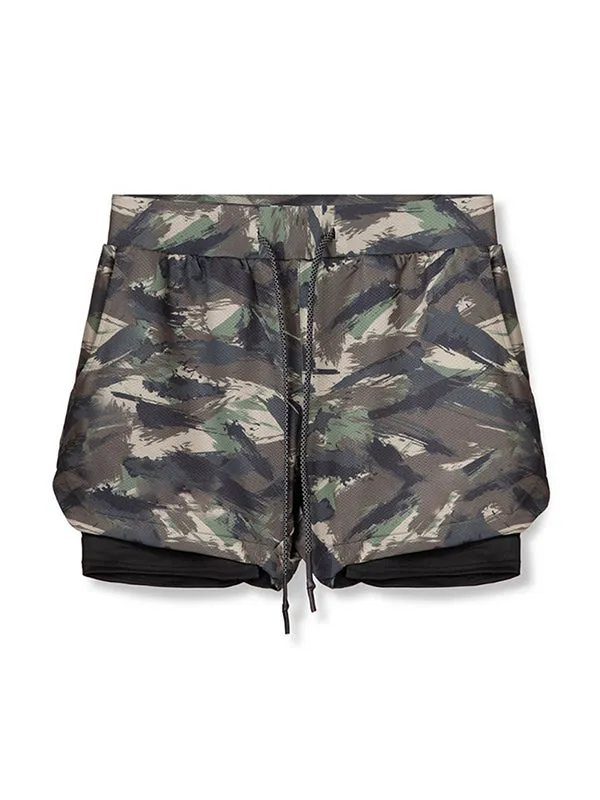 Compression Fake Two-Piece Quick-Drying Fitness Shorts