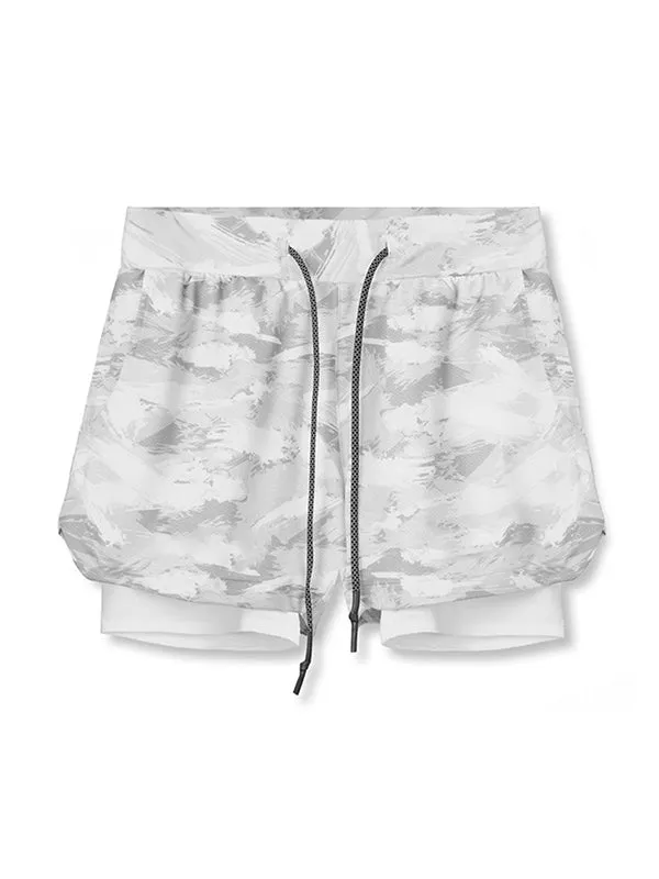Compression Fake Two-Piece Quick-Drying Fitness Shorts