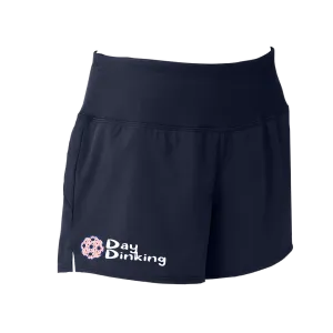 Day Dinking (Pickleball Colors Cyan Green Orange Pink Stars) | Women's Pickleball Shorts