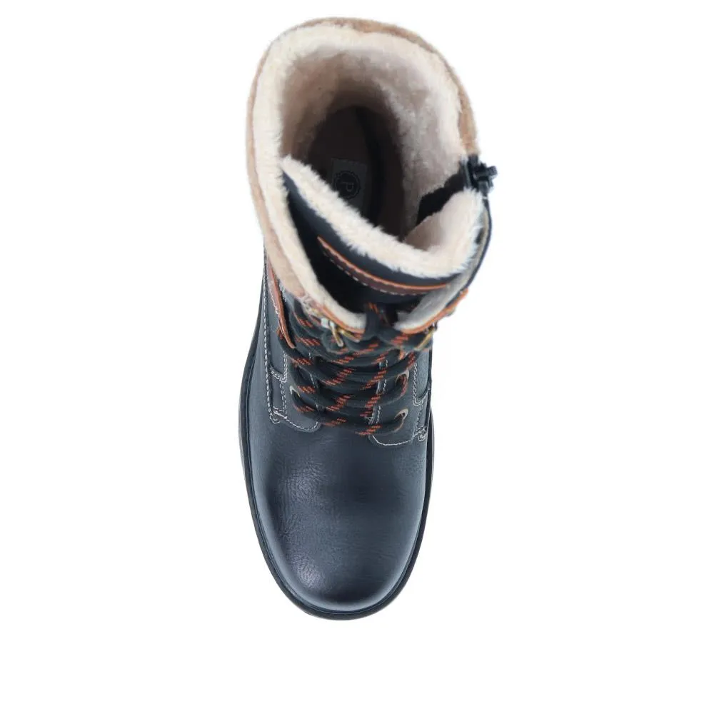 Faux-Fur Cuff Lace-Up Boots - SUPRE40019 / 326 252