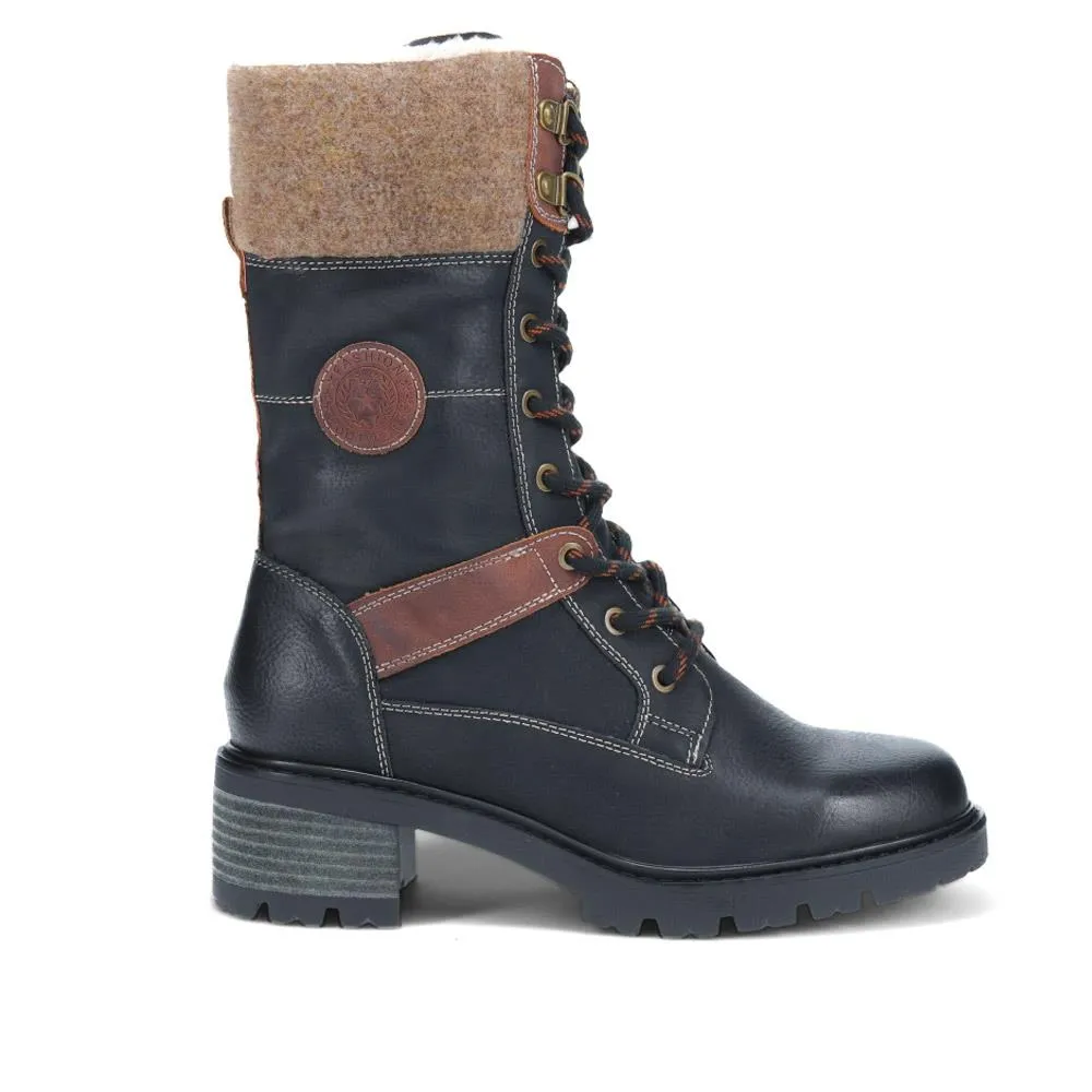 Faux-Fur Cuff Lace-Up Boots - SUPRE40019 / 326 252