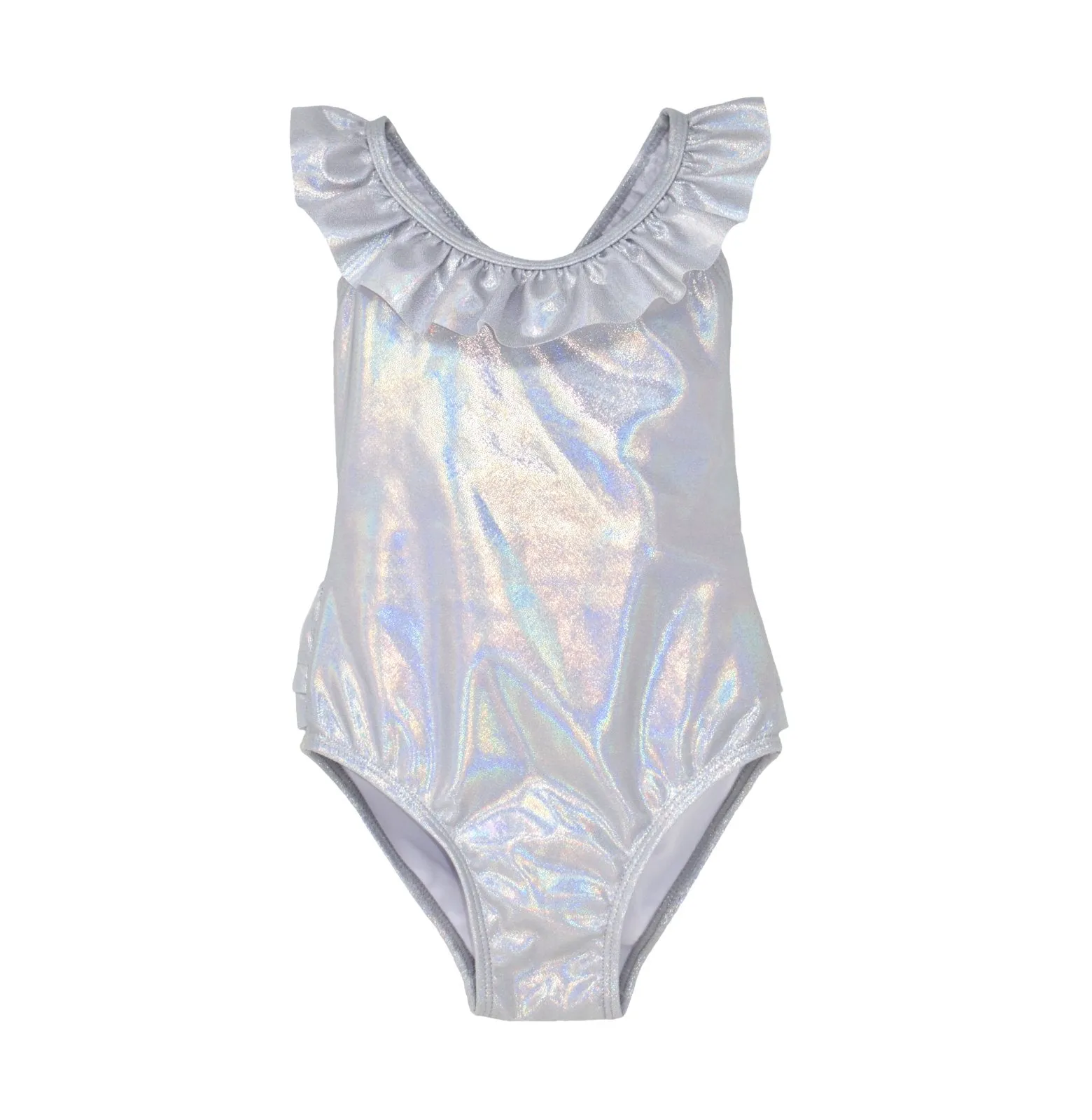 Flap Happy Kids UPF50  Mindy Crossback Swimsuit  - Shimmering Silver