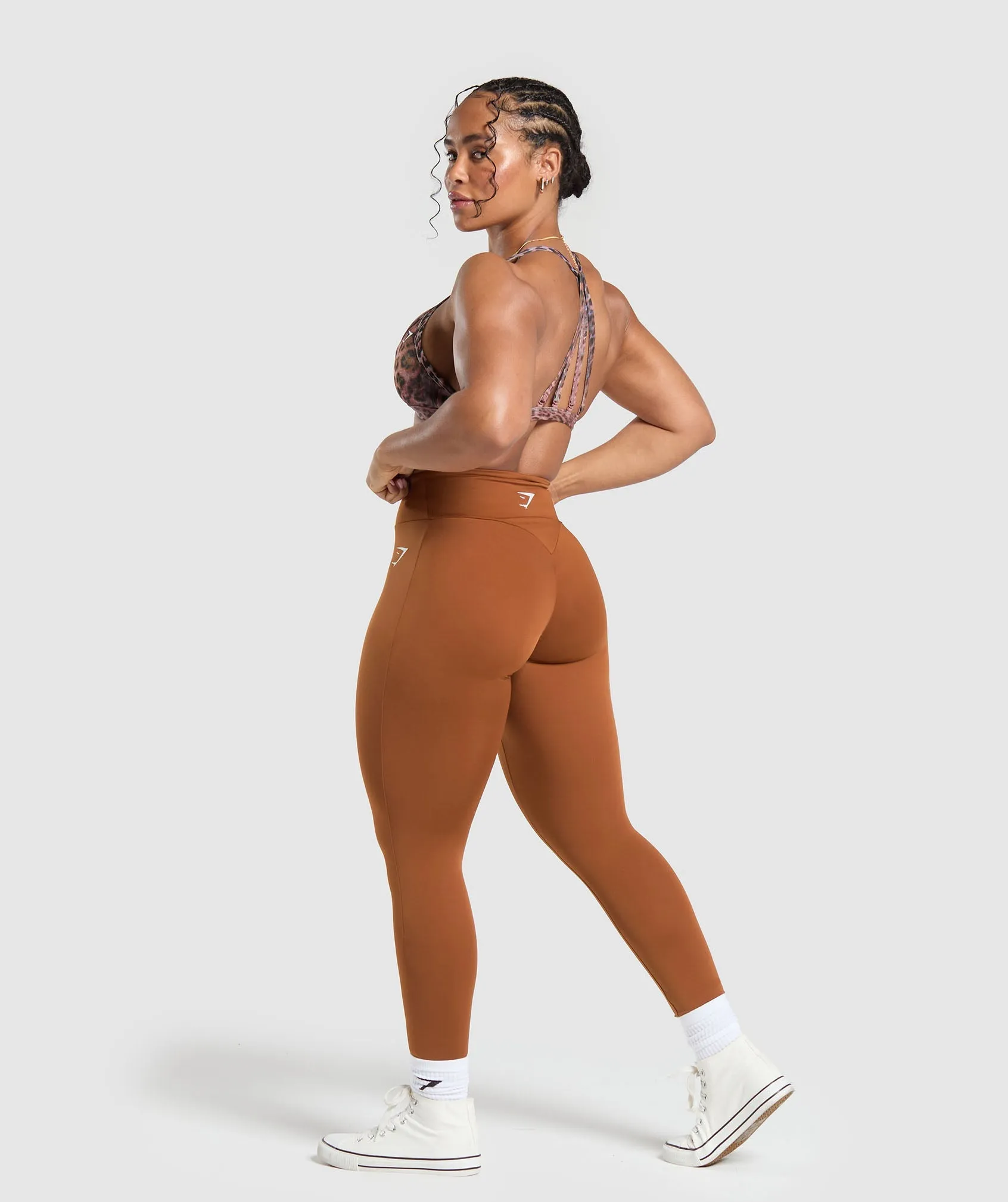 GS Power Short Leggings - Copper Brown