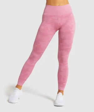 Gymshark Camo Seamless Leggings - Pink