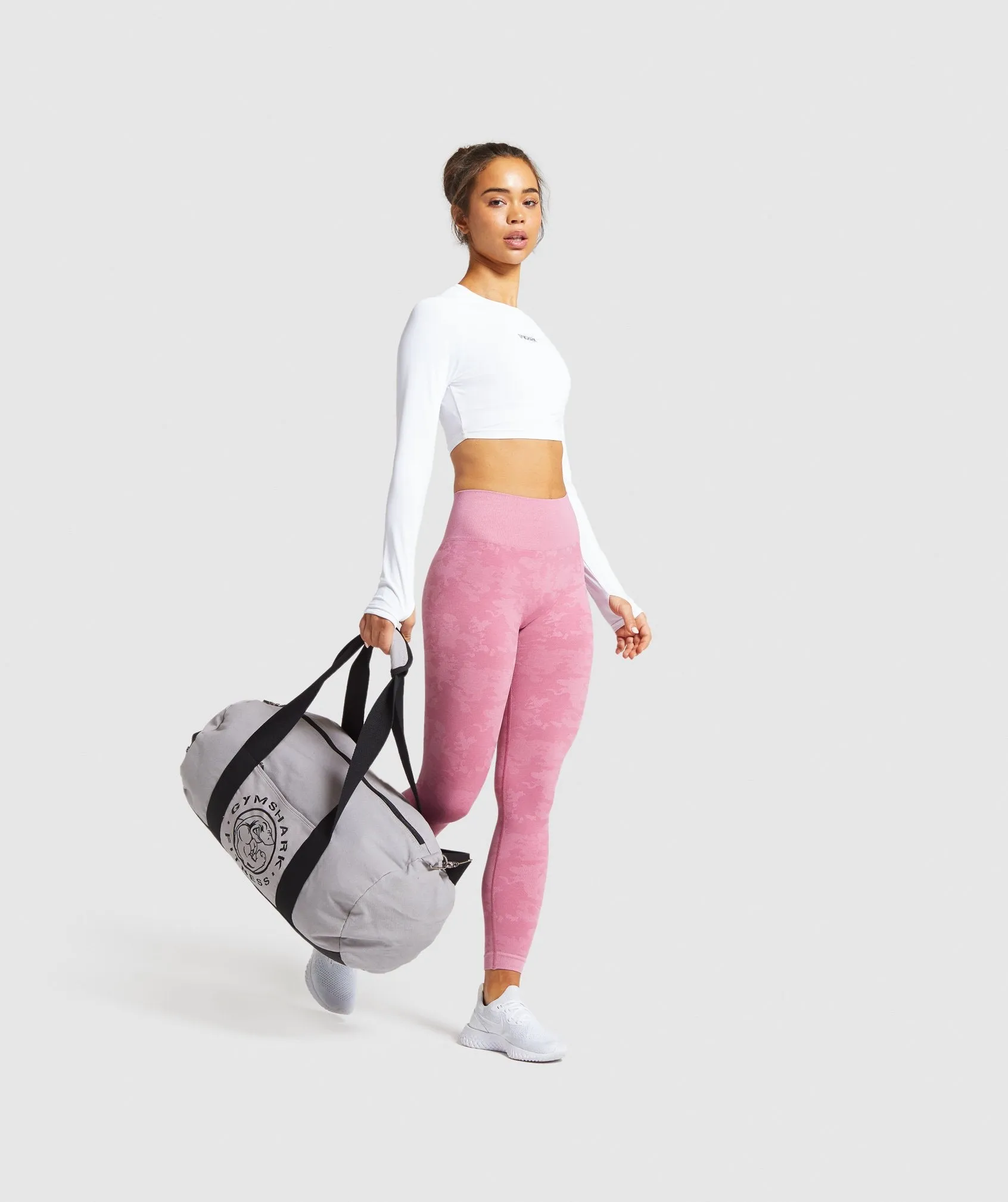 Gymshark Camo Seamless Leggings - Pink