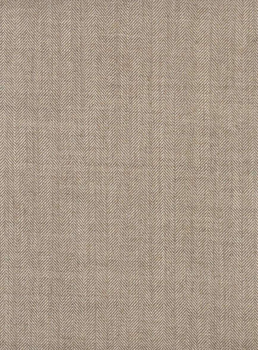 Hardy Minnis Dark Beige Herringbone Wool Pants