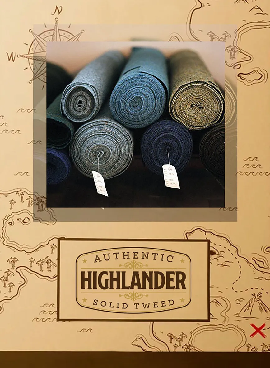 Highlander Stone Beige Herringbone Tweed Pants