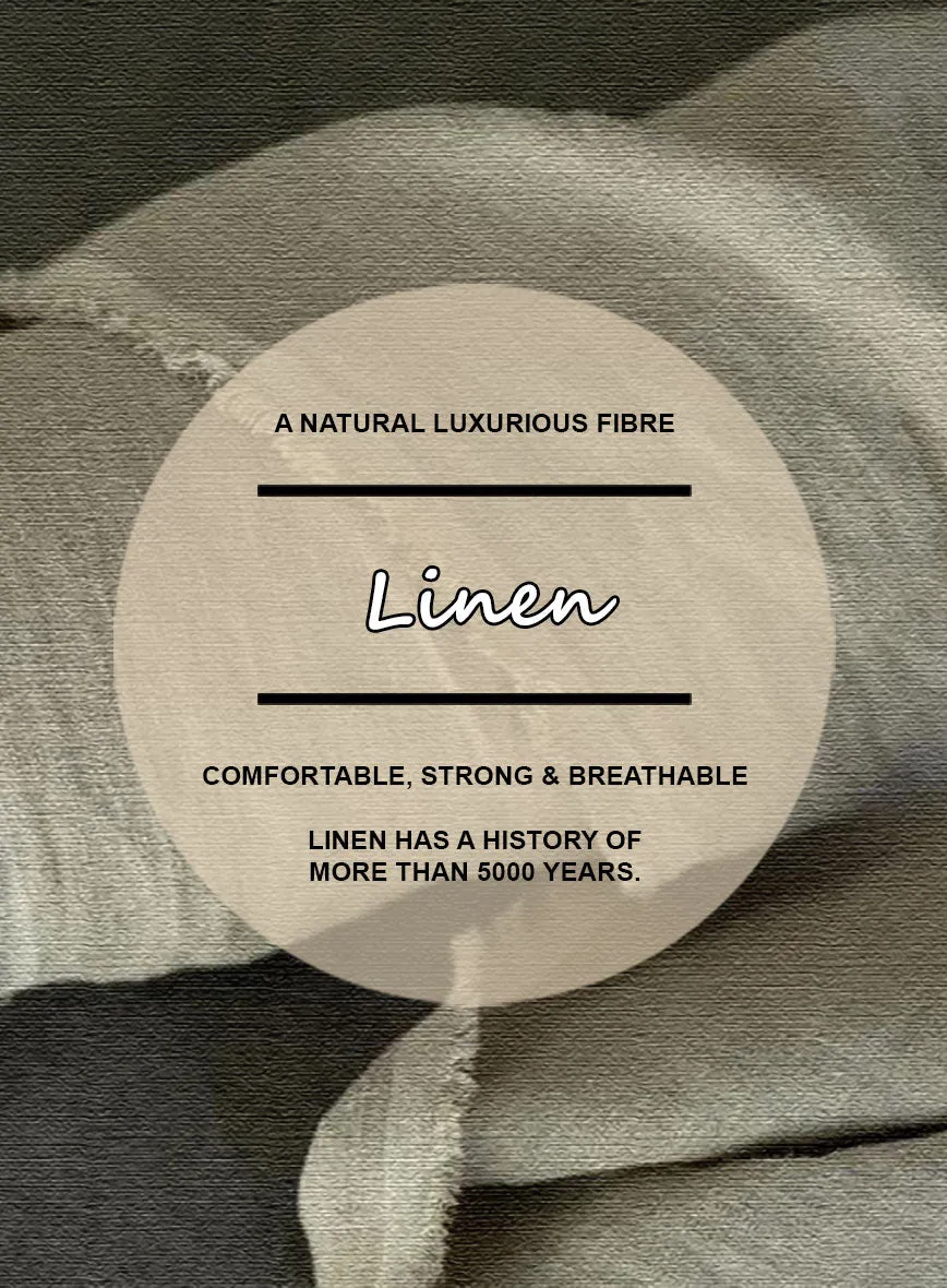 Italian Linen Herringbone Natural Beige Pants