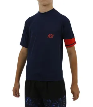 Jetpilot Splice Boys Short Sleeve Rashie (2018) - Navy