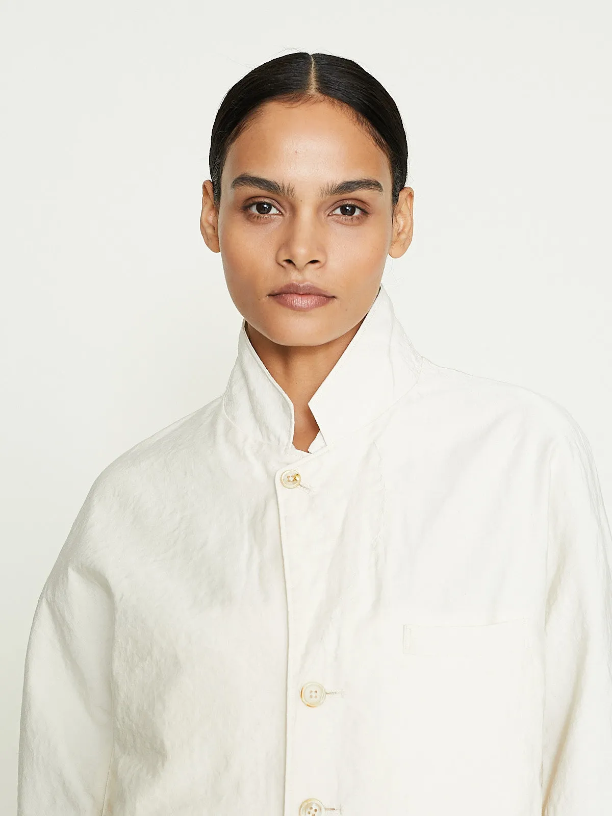 Leaf Vein Zen Jacket in Ecru