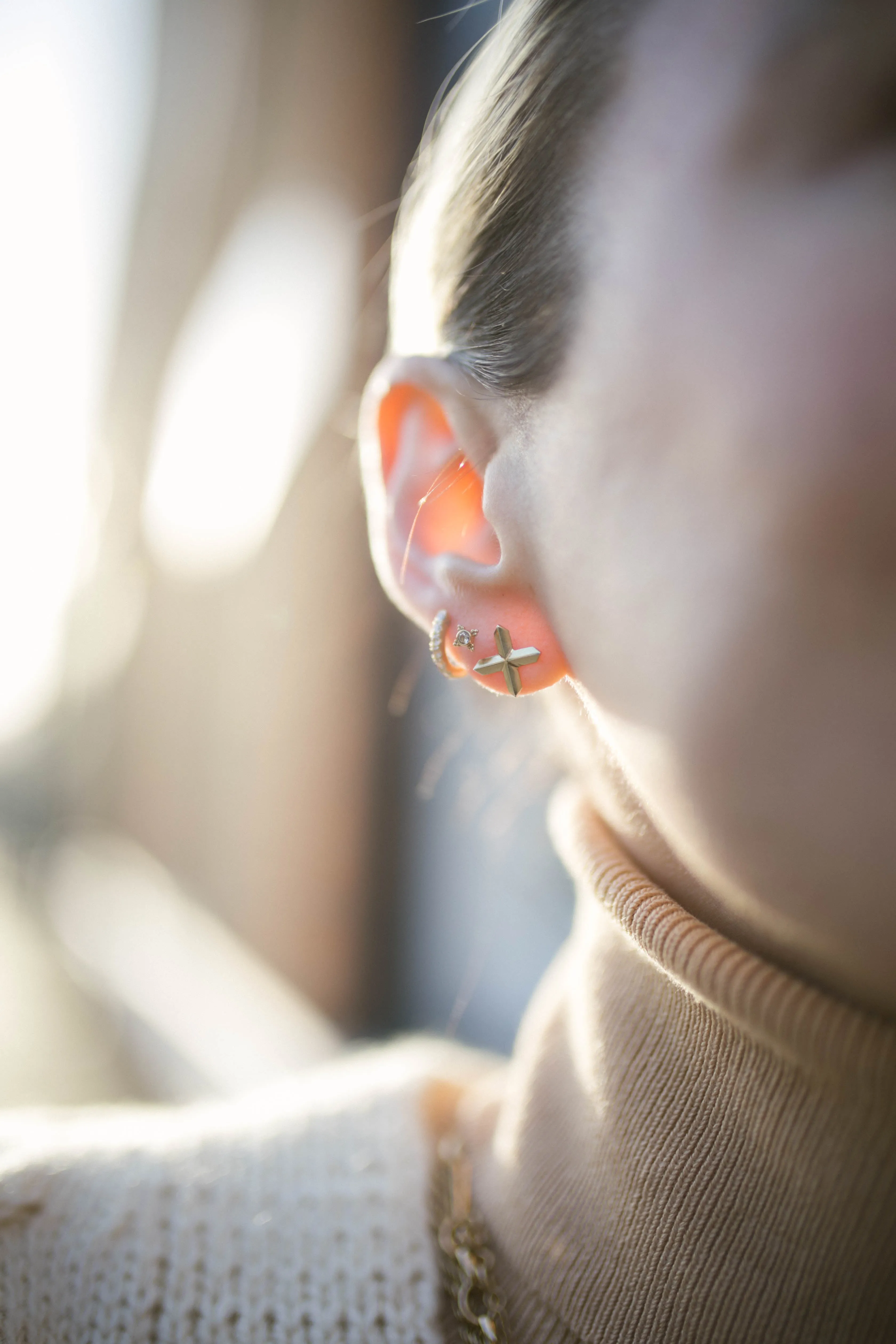 Lily Cross Studs
