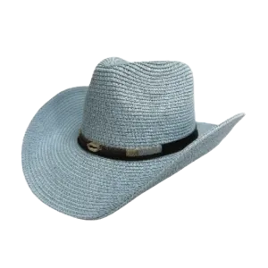Lucky 7 Ladies Light Blue Straw Hat FH579-LB