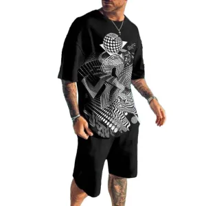 MEN'S BREATHABLE QUICK-DRYING SHORTS SHORT-SLEEVED T-SHIRT CASUAL SUIT 52905915YM