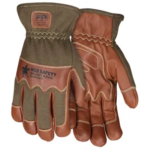 MU3624FRL MCR Safety Mustang Cut Resistant Gloves, Leather, Large, Brown