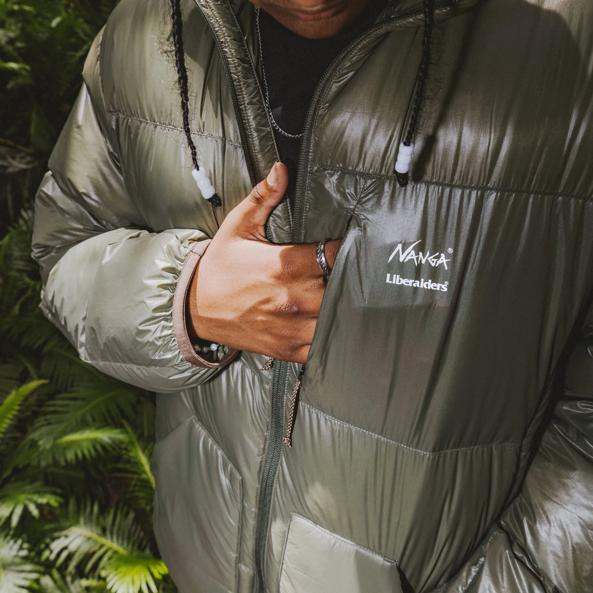 Nanga X Liberaiders Ripstop Nylon Down Jacket Olive