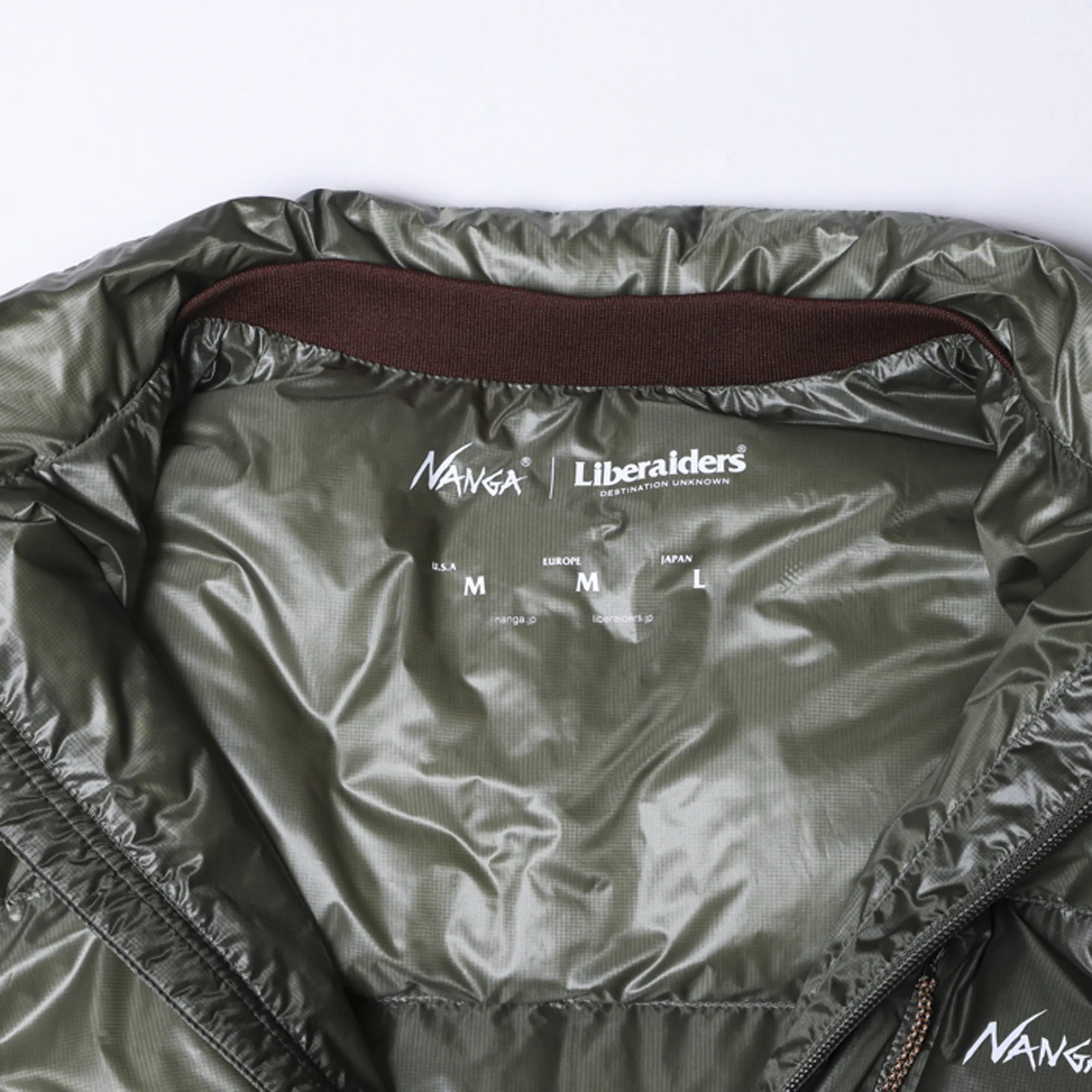 Nanga X Liberaiders Ripstop Nylon Down Jacket Olive