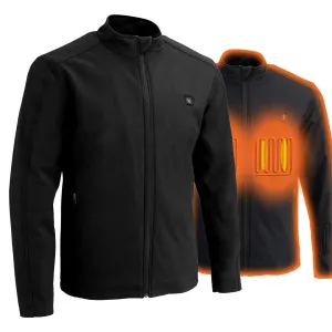 Nexgen Heat MPM1762SET Men’s Soft Shell Heated Jacket - Black Standup
