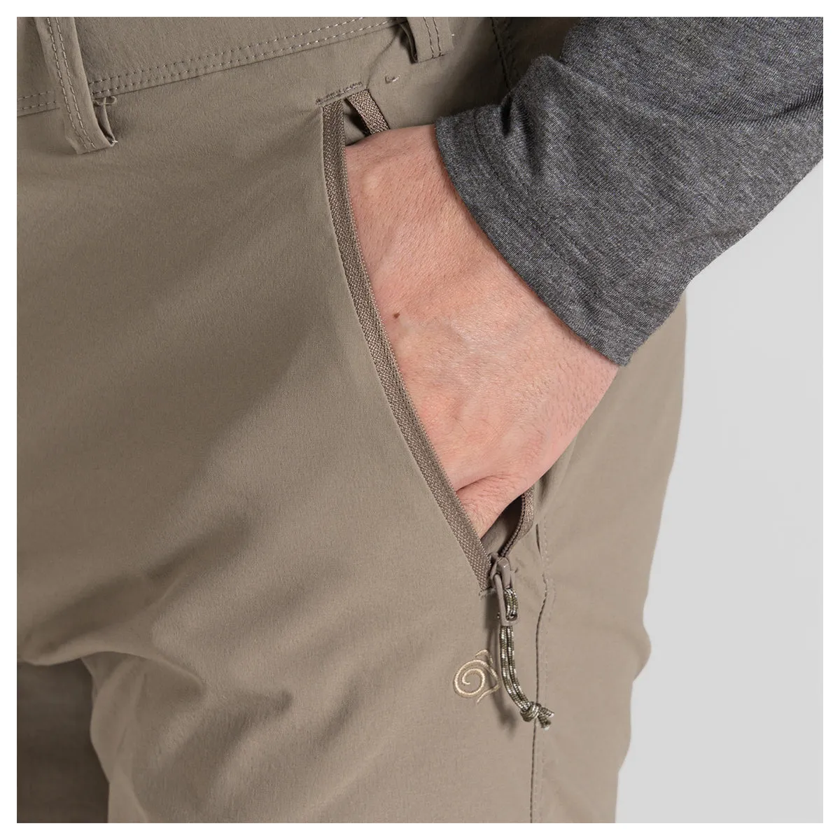 Nosilife Pro Convertible Trousers - Pebble Short Leg