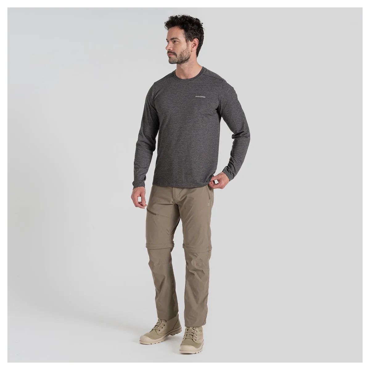 Nosilife Pro Convertible Trousers - Pebble Short Leg