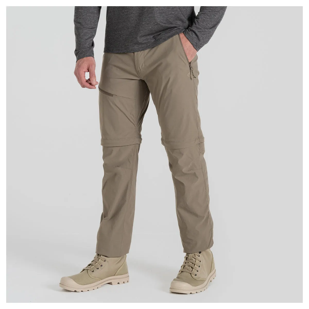 Nosilife Pro Convertible Trousers - Pebble Short Leg