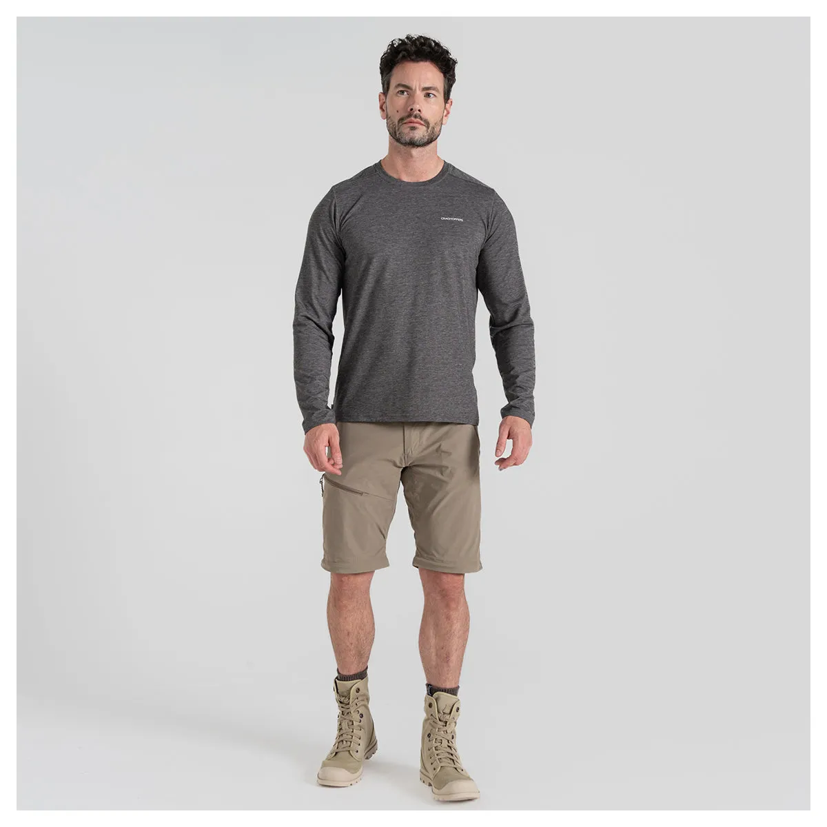 Nosilife Pro Convertible Trousers - Pebble Short Leg
