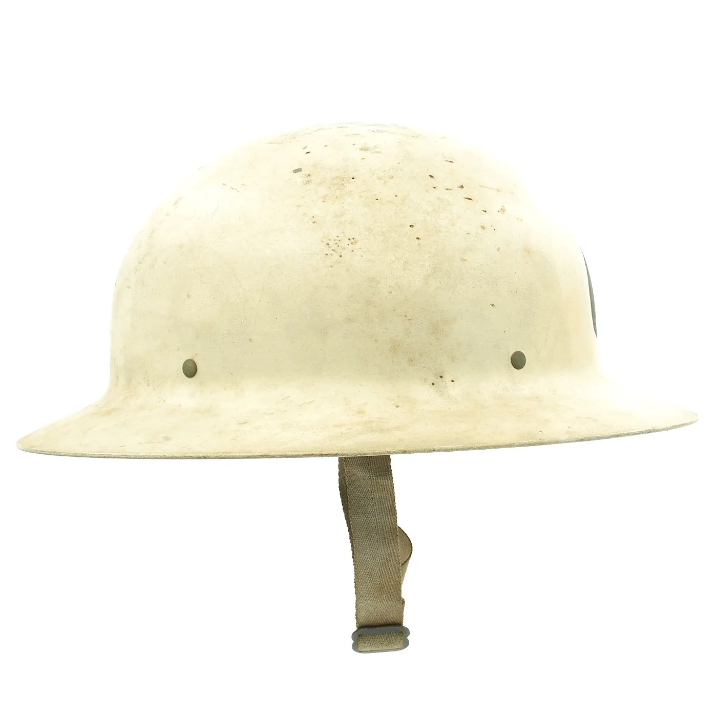 Original U.S. WWII Hoboken New Jersey Civil Defense Air Raid Warden Helmet and Armband