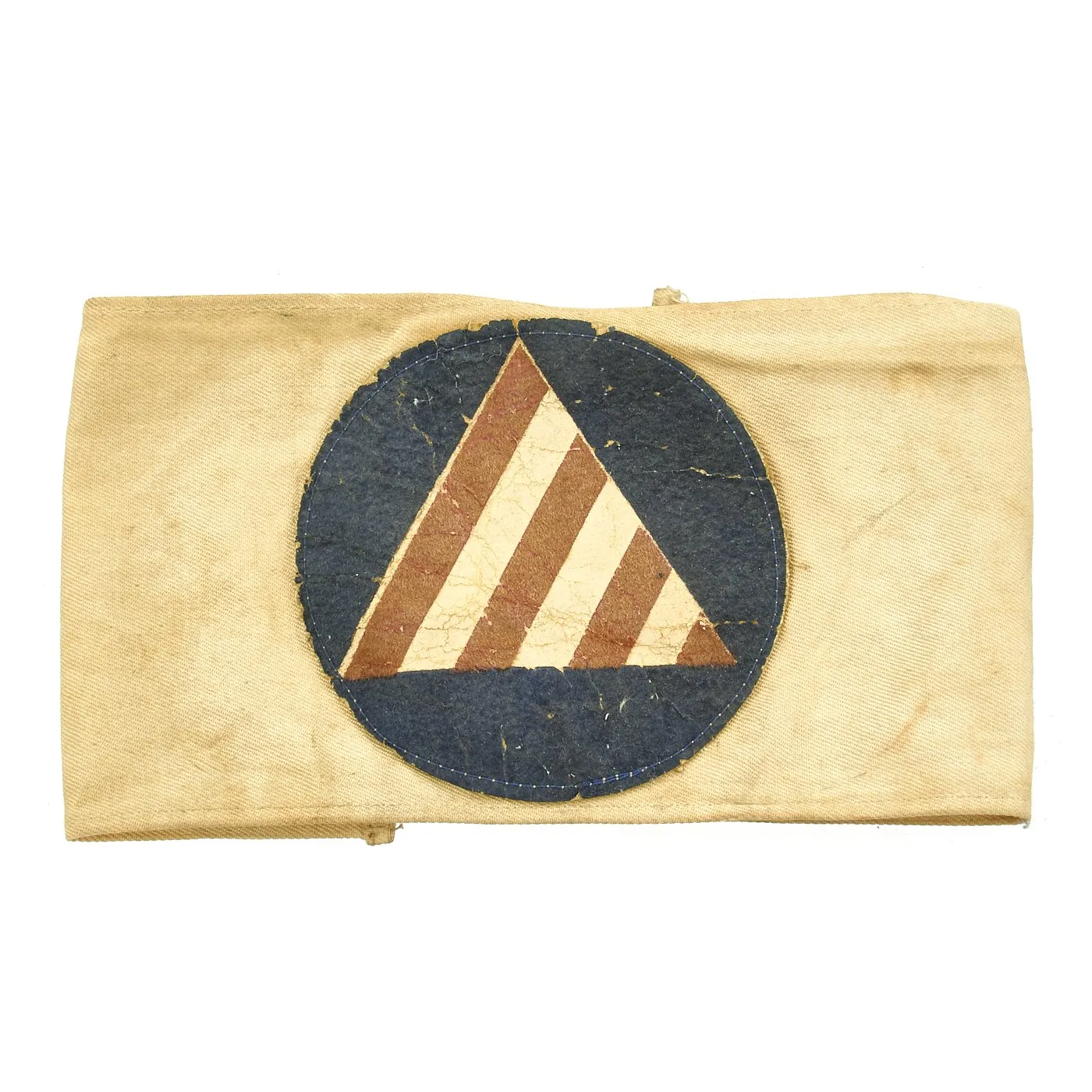 Original U.S. WWII Hoboken New Jersey Civil Defense Air Raid Warden Helmet and Armband