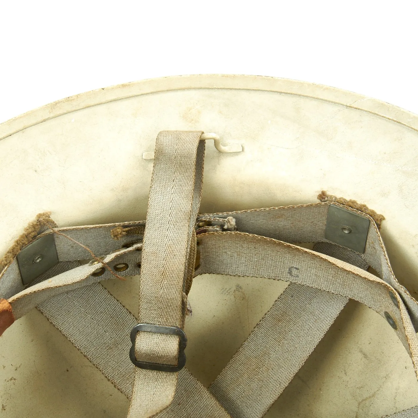 Original U.S. WWII Hoboken New Jersey Civil Defense Air Raid Warden Helmet and Armband