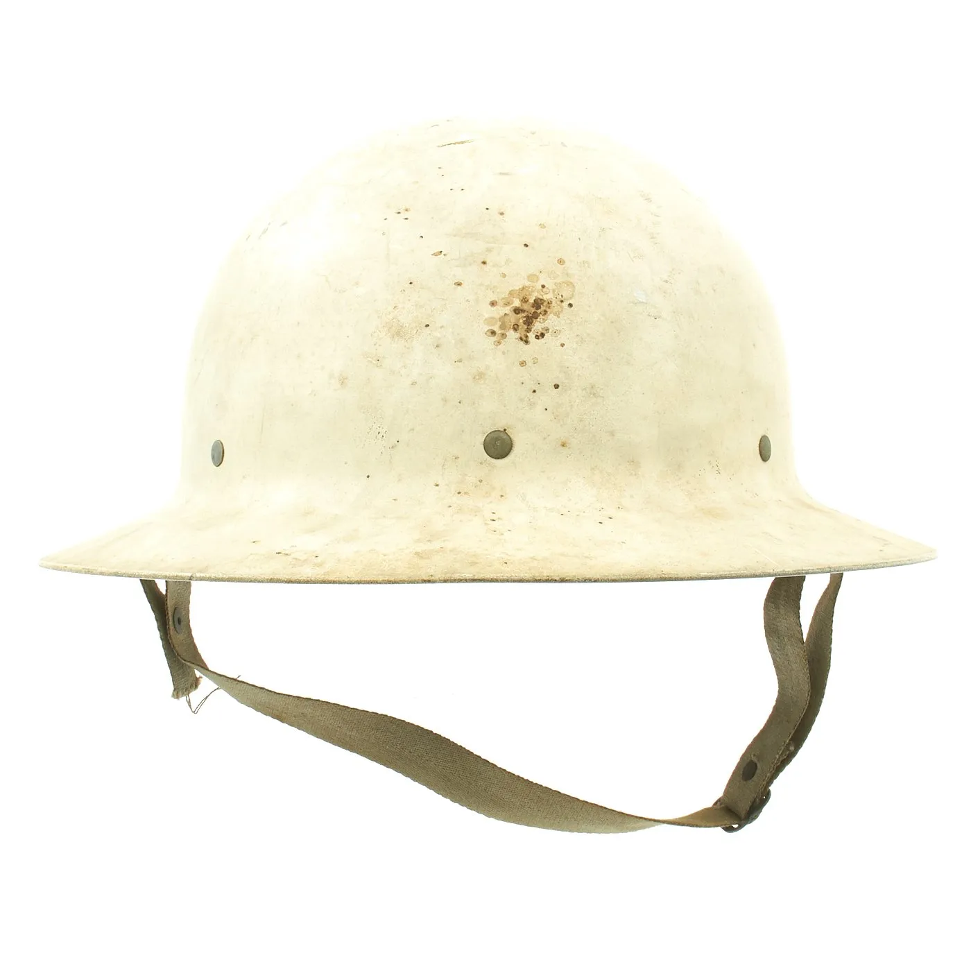 Original U.S. WWII Hoboken New Jersey Civil Defense Air Raid Warden Helmet and Armband