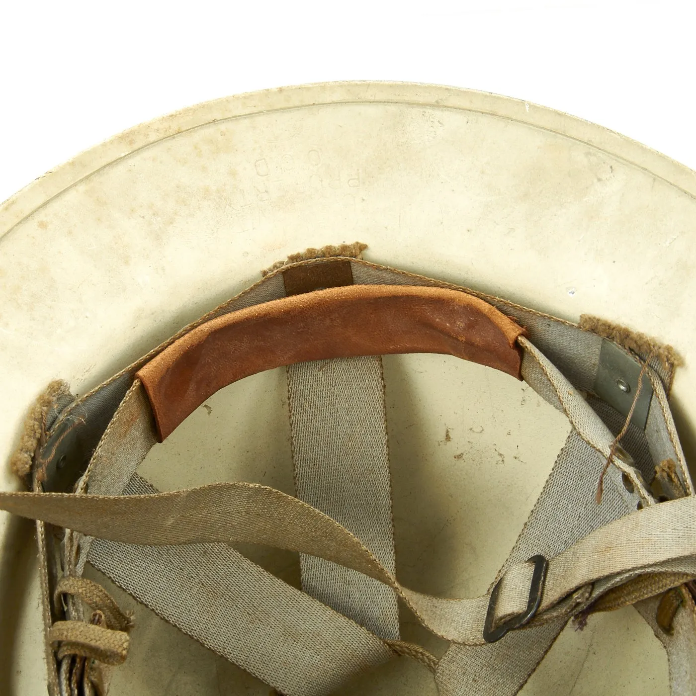 Original U.S. WWII Hoboken New Jersey Civil Defense Air Raid Warden Helmet and Armband