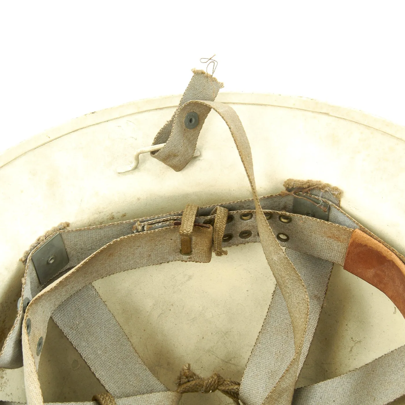 Original U.S. WWII Hoboken New Jersey Civil Defense Air Raid Warden Helmet and Armband