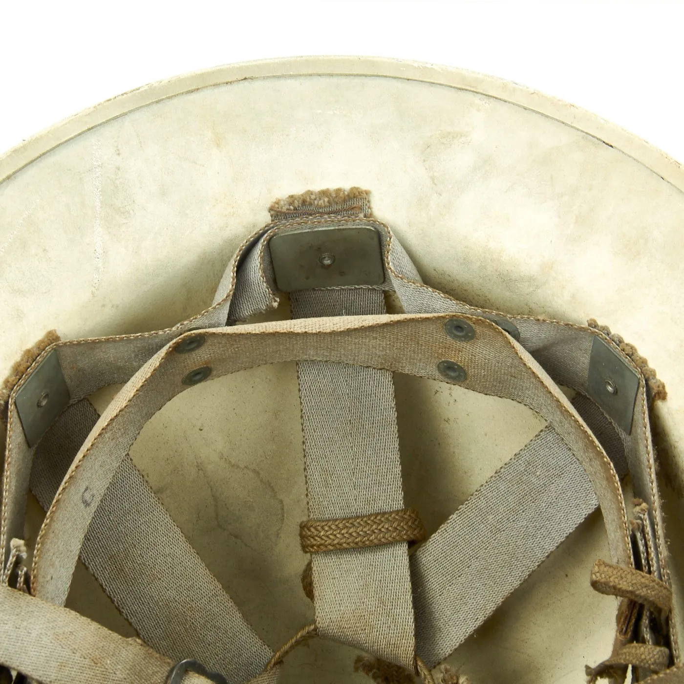 Original U.S. WWII Hoboken New Jersey Civil Defense Air Raid Warden Helmet and Armband