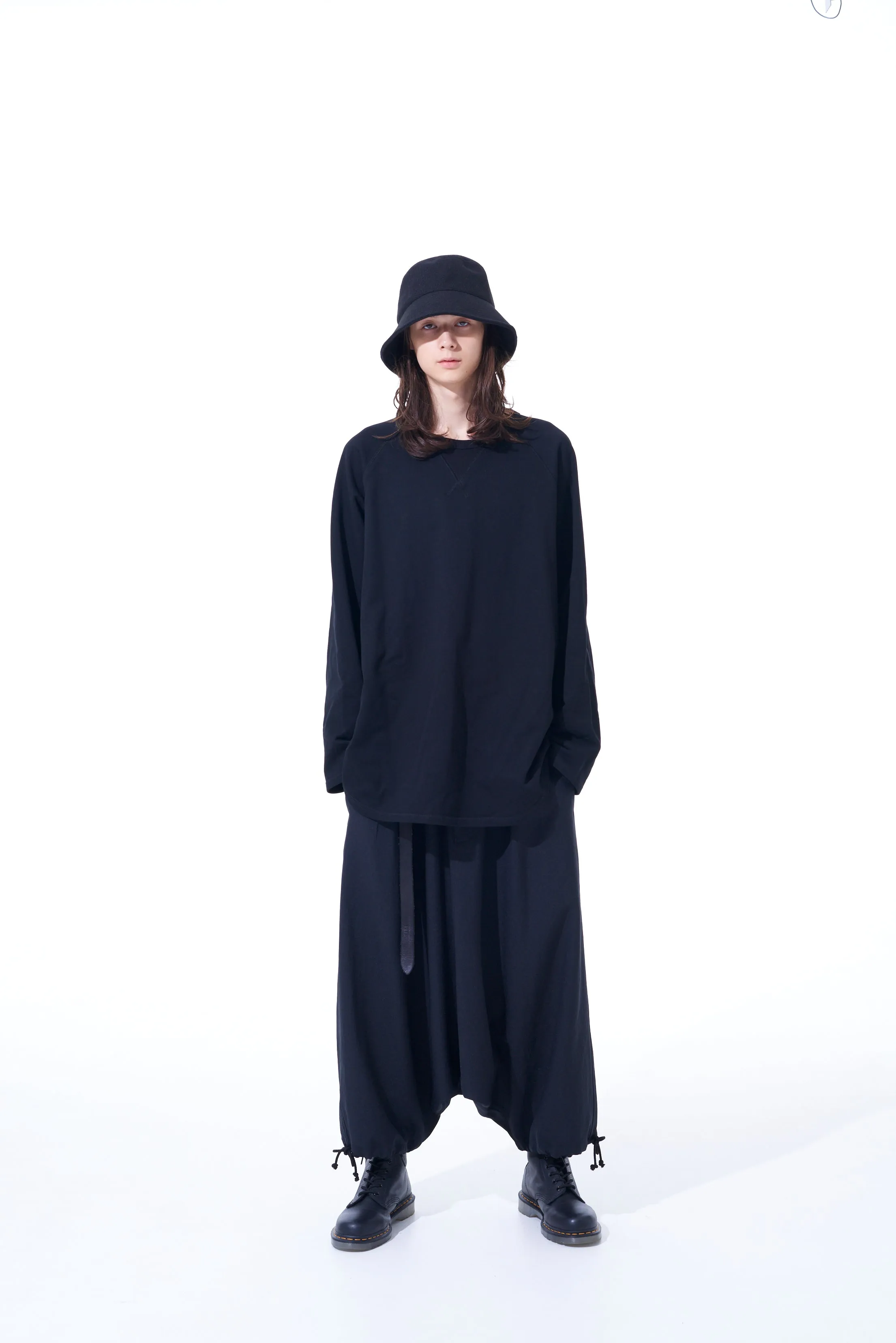 PE/STRETCH TWILL DEEP RISE SAROUEL PANTS WITH DRAWCORD HEM